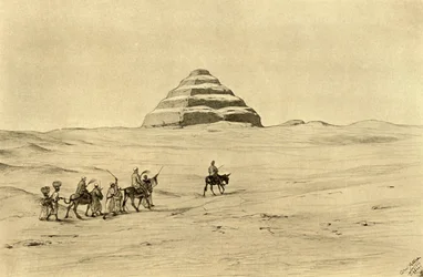 Pirámide de Djoser en Saqqara, cerca de El Cairo, Egipto