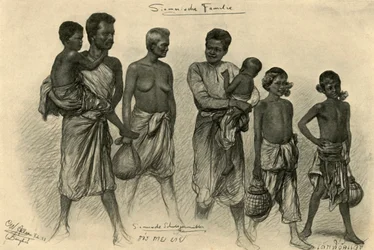 Familia siamesa, Bangkok, 1898