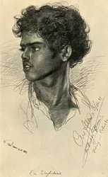 Hombre cingalés, Colombo, Ceilán, 1898