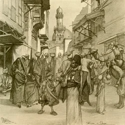 Calle en El Cairo, 1898