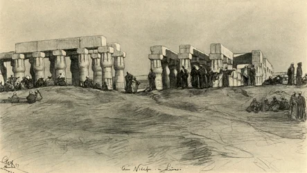 Ruinas del templo, Luxor, Egipto, 1898