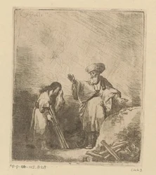 Abraham habla con Isaac antes del sacrificio