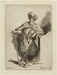Mujer oriental de pie