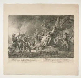 La muerte del general Montgomery en Quebec (La Mort du General Montgomery devant Quebec)