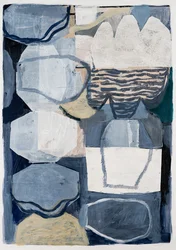 Horizontes, 2023 (collage, acrílico, pintura doméstica, técnica mixta sobre cartulina)