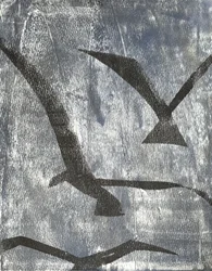 Siluetas de pájaros
