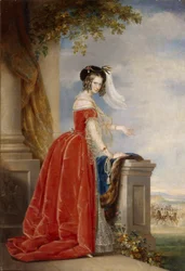 Retrato de la emperatriz Alexandra Fyodorovna Charlotte de Prusia, esposa del emperador Nicolás I, 1798-1860, después de 1844