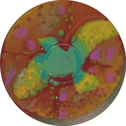 Paz, c. 2023 (acrílico en CD)