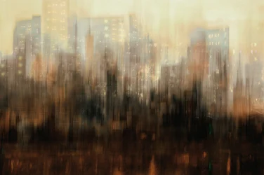 El resplandor difuso de la ciudad
