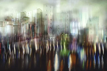 Reflejos difusos de la ciudad