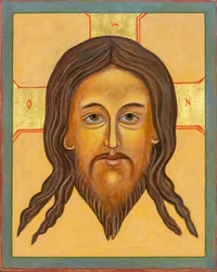 Mandylion Icon, 2010 (temple al huevo, pan de oro, madera)