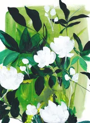 Exuberantes flores blancas