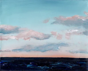 Horizonte oceánico en tonos pastel