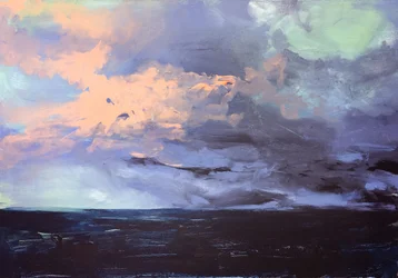 Cielo de océano tormentoso