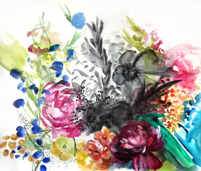 Ramo de flores de colores vivos