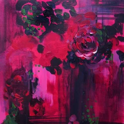 Rosas de un rosa intenso