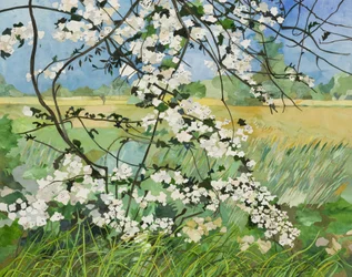 Blossom Tree, 2015 (collage de papel pintado con acuarela)