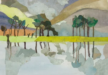 Buttermere, 2015 (collage de papel pintado con acuarela)