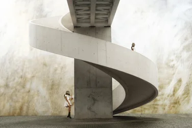 Escalera de caracol moderna