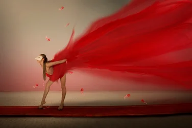 Bailarín enmascarado rojo