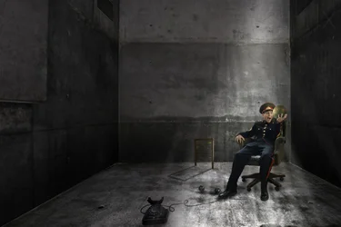 La sala de hormigón del agente en estado de shock