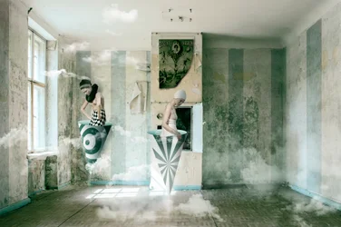 Habitación de las nubes surrealista