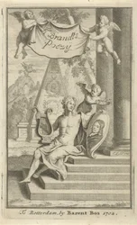 Apolo con retrato de Caspar Brandt Página de título para: K. Brandt, Poesía, 1705