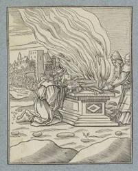 Sacrificio pagano del rey Achaz