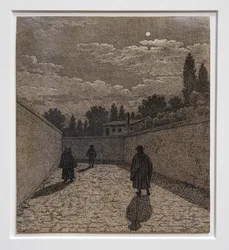 Luz de luna en el camino, ilustración para Perspectiva lineal, cuadro IV 1838-40 (aguafuerte)
