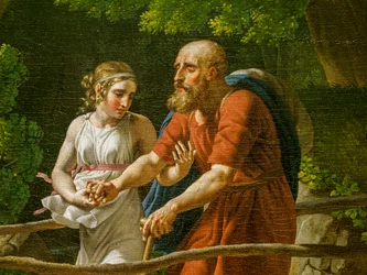 Edipo y Antígona, detalle