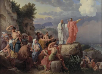 Los israelitas descansando después de cruzar el Mar Rojo, 1816