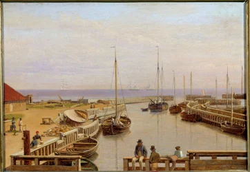 El puerto de Dragor en Dinamarca en 1826