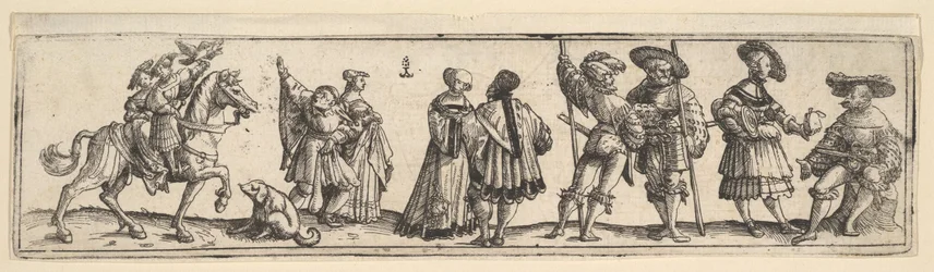 Lansquenetes y damas, 1531