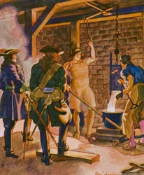 Eisengiesserei / Fundición de hierro (litografía en color)