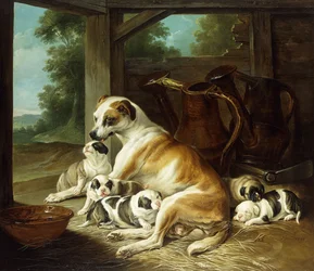 Una Madre con sus Cachorros, 1734