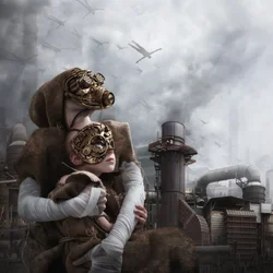 Un abrazo distópico y steampunk