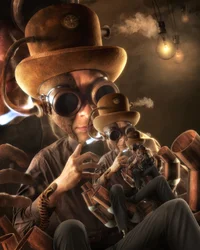 Inventores steampunk anidados