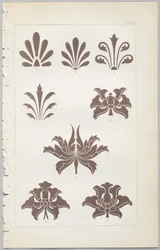 El arte del diseño decorativo: con un apéndice, dando las horas del día en que las flores se abren, publicado por Day & Son, Londres, 1862