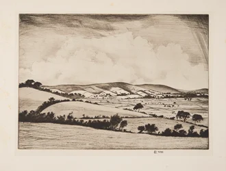 Un valle en los South Downs, pub. 1925