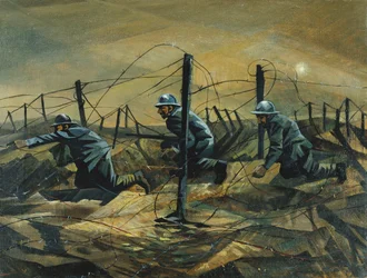 En las trincheras, 1917