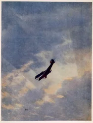 Descendiendo sobre un avión hostil, de Artistas Británicos en el Frente, Continuación del Frente Occidental, 1918