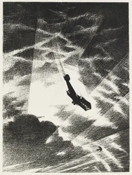 Descendiendo sobre un Taube, 1917
