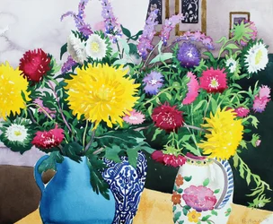 Interior con ásteres