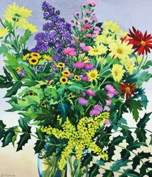Flores y hojas de invierno
