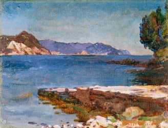 La costa de Liguria desde Rapallo