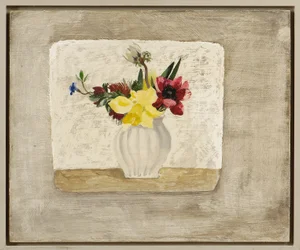 Flores de Primavera en un Jarrón Blanco, c.1928