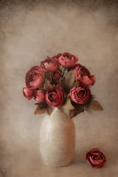 Flores rojas melancólicas