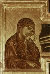 Crucifijo: (detalle) de la Virgen