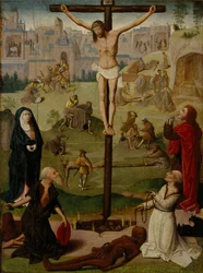 La Crucifixión con San Jerónimo y San Domingo y Escenas de la Pasión