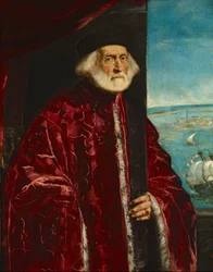 Círculo de Jacopo Tintoretto - Retrato de un procurador veneciano, 1938.1.142